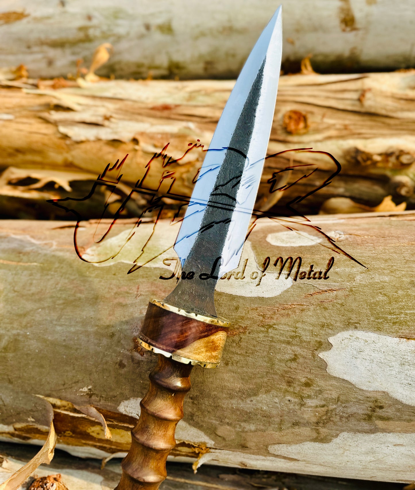 Boar Hunting Spear | Hand-Forged Carbon Steel with Twisted Wood Shaft