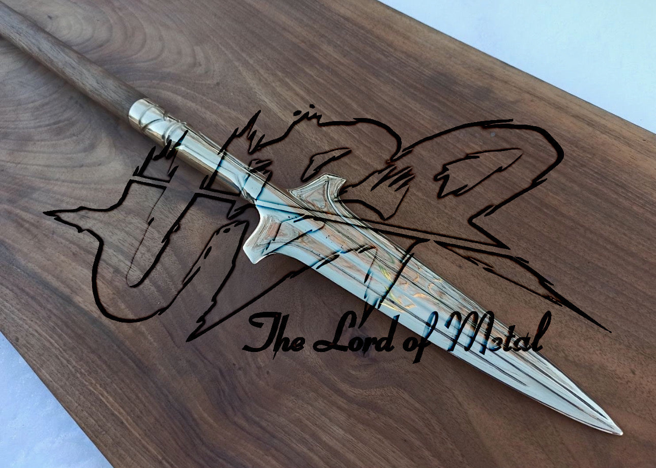 Hellboy Spear of Destiny Replica with Ornate Blade and Wooden Shaft Hunting Spears