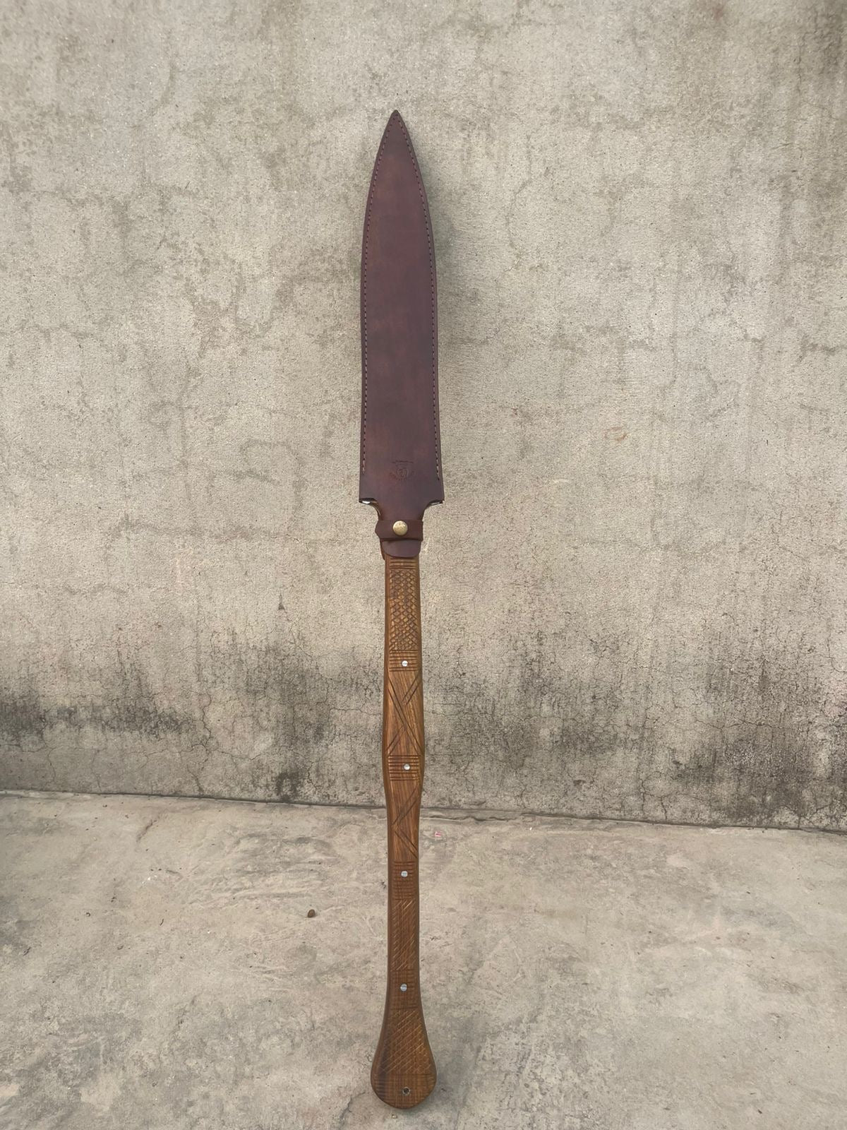 38" Stainless Steel Hunting Spear Mirror Polished Blade | Outdoor Spear Hunting Spears