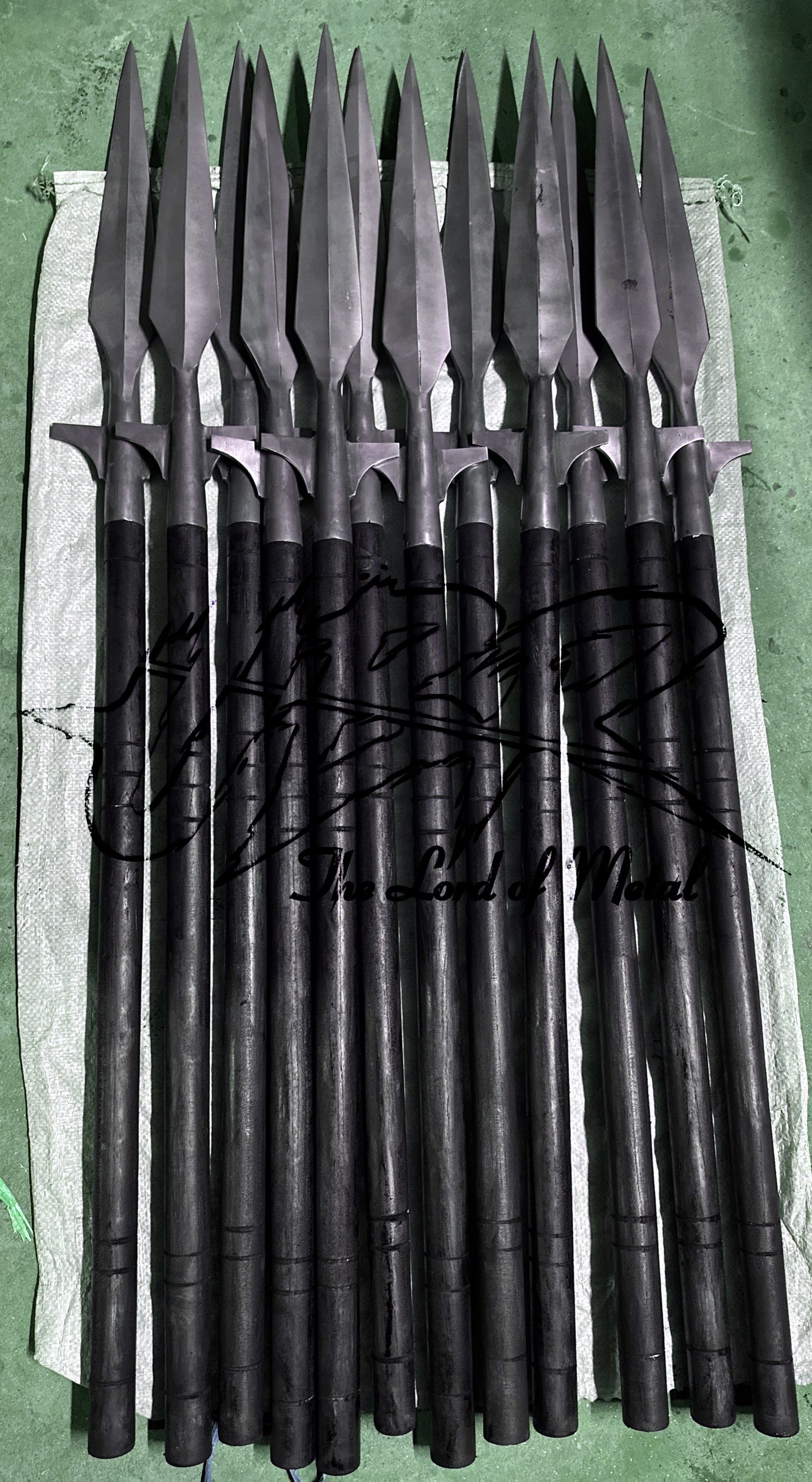Hand-Forged Boar Hunting Spear Set of 15 | Hardwood Handle | Collectible Gear Hunting Spears