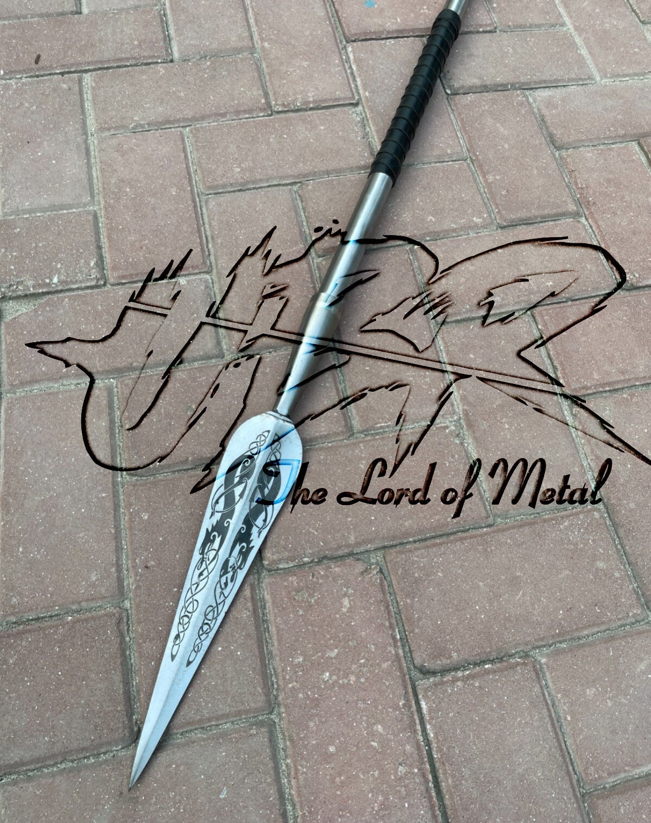 72" Hand-Forged Pattern Steel Hunting Spear | Long Shaft Collectible Outdoor Spear Hunting Spears