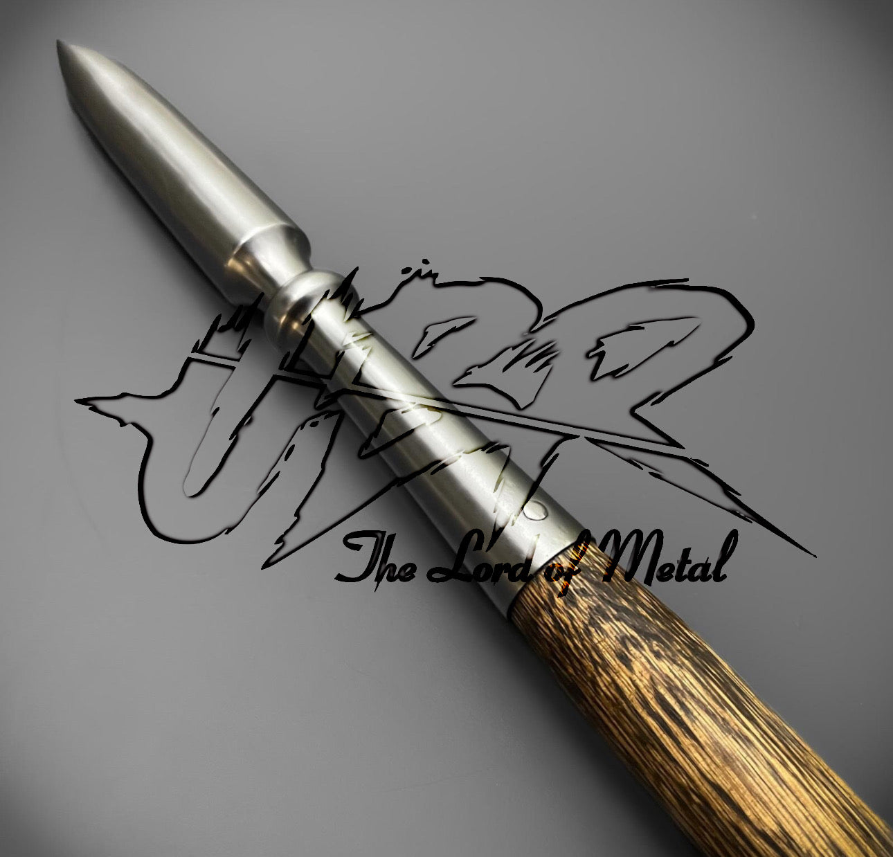 40" Thrust Spear with Polished Steel Tip and Burned Ash Shaft | Collectible Display Spear Hunting Spears