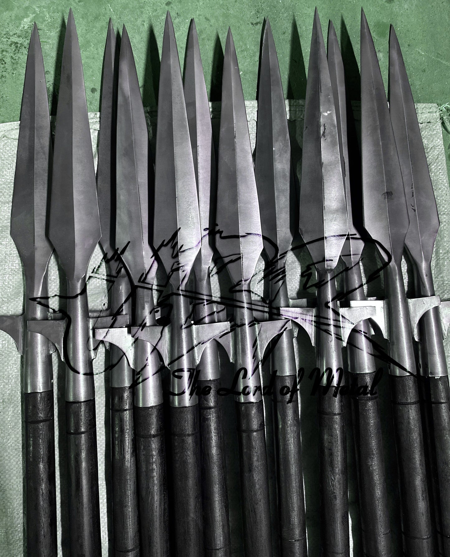Hand-Forged Boar Hunting Spear Set of 15 | Hardwood Handle | Collectible Gear Hunting Spears