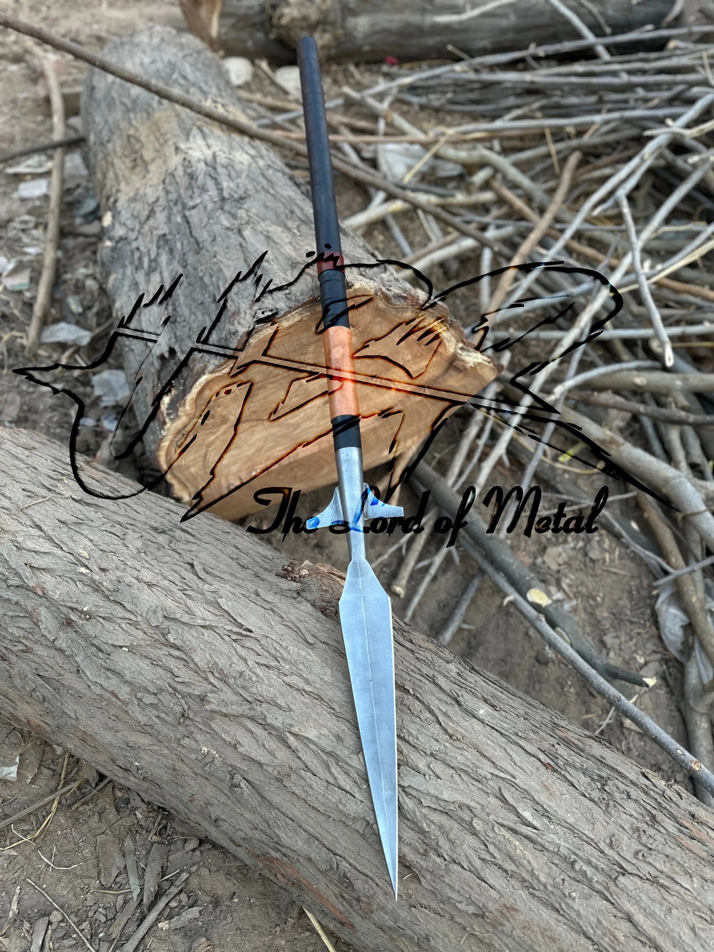 38" Hand-Forged Boar Hunting Spear | Carbon Steel Outdoor Collectible Hunting Spears