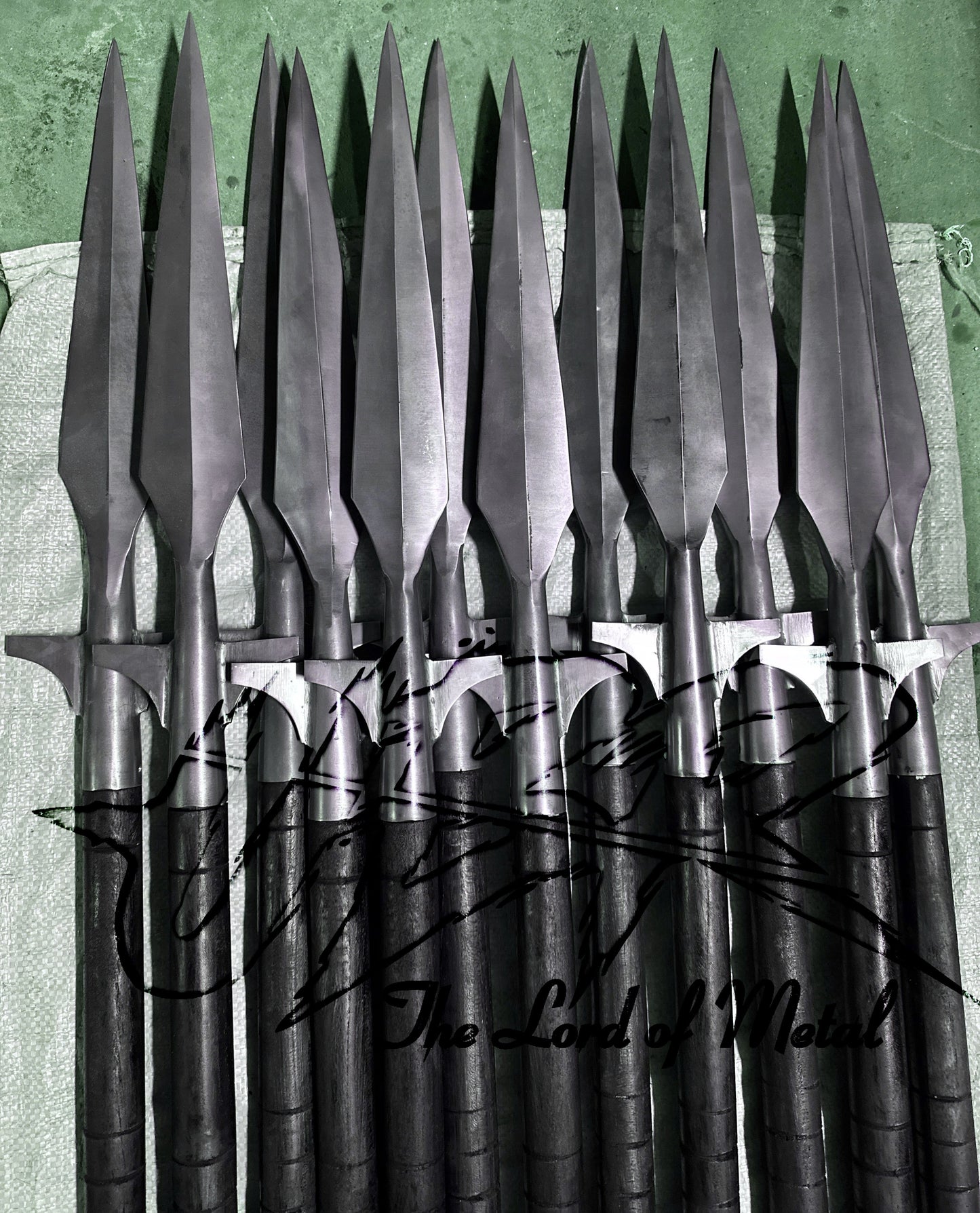 Hand-Forged Boar Hunting Spear Set of 15 | Hardwood Handle | Collectible Gear Hunting Spears