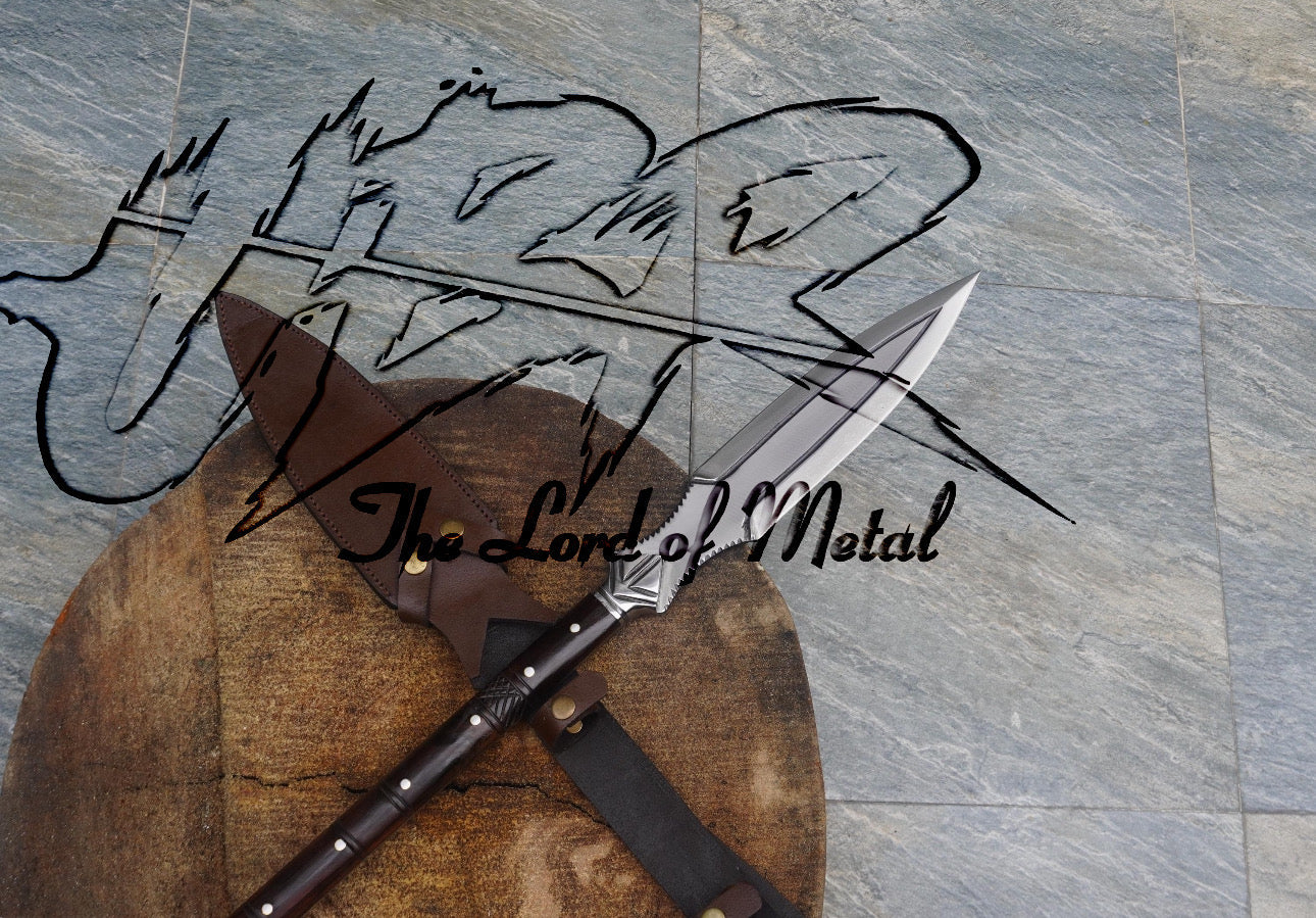 36" Aquaman Atlantean Spear Replica with Ornate Double-Edged Blade Hunting Spears