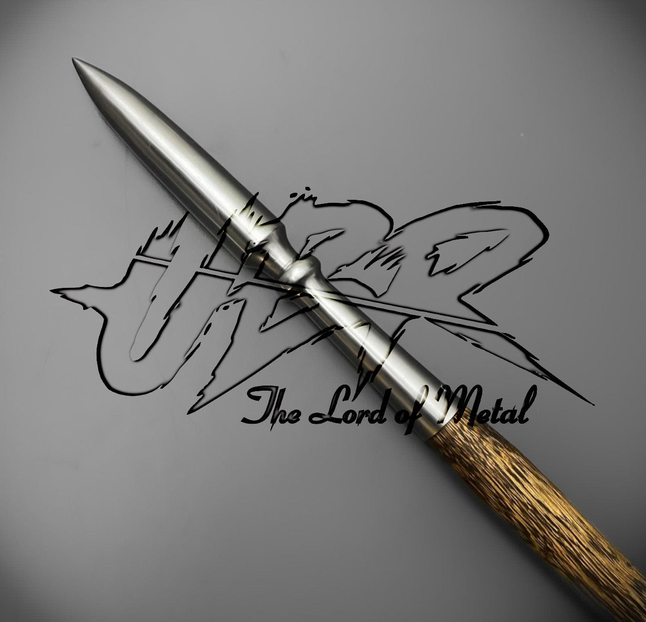 40" Thrust Spear with Polished Steel Tip and Burned Ash Shaft | Collectible Display Spear Hunting Spears