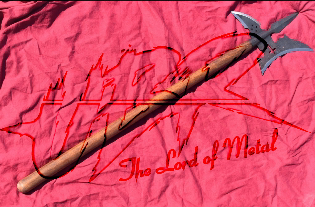 40" Forged Halberd Spear with Gothic Cross Design | Fantasy Display Blade