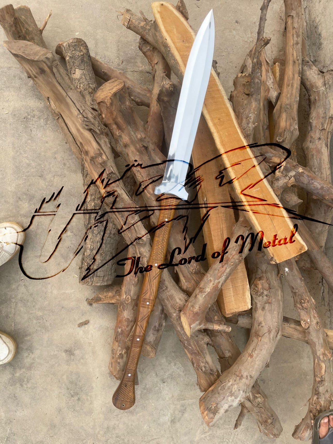 38" Stainless Steel Hunting Spear Mirror Polished Blade | Outdoor Spear Hunting Spears