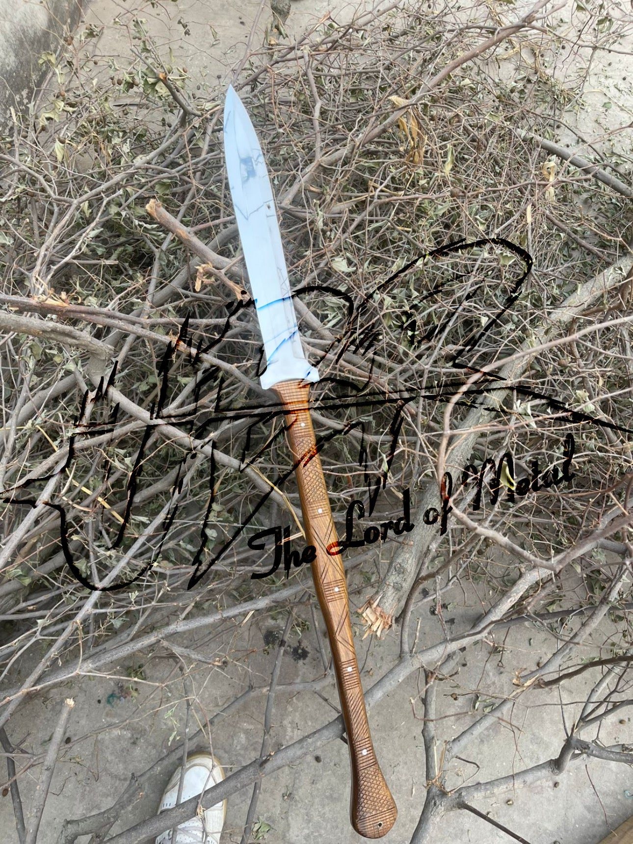 38" Stainless Steel Hunting Spear Mirror Polished Blade | Outdoor Spear Hunting Spears
