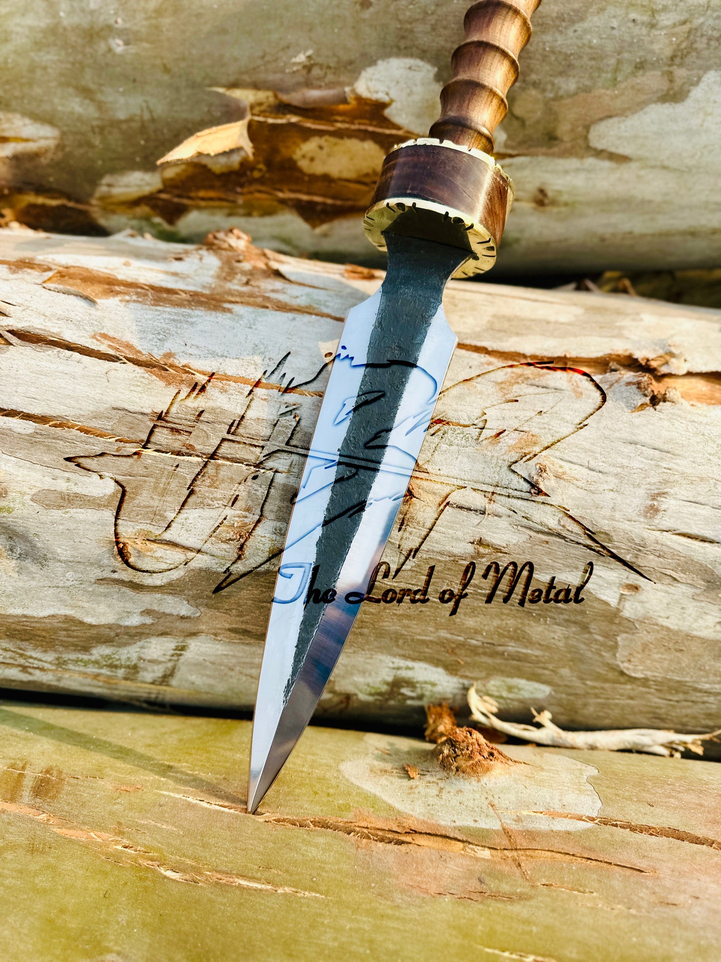 Boar Hunting Spear | Hand-Forged Carbon Steel with Twisted Wood Shaft