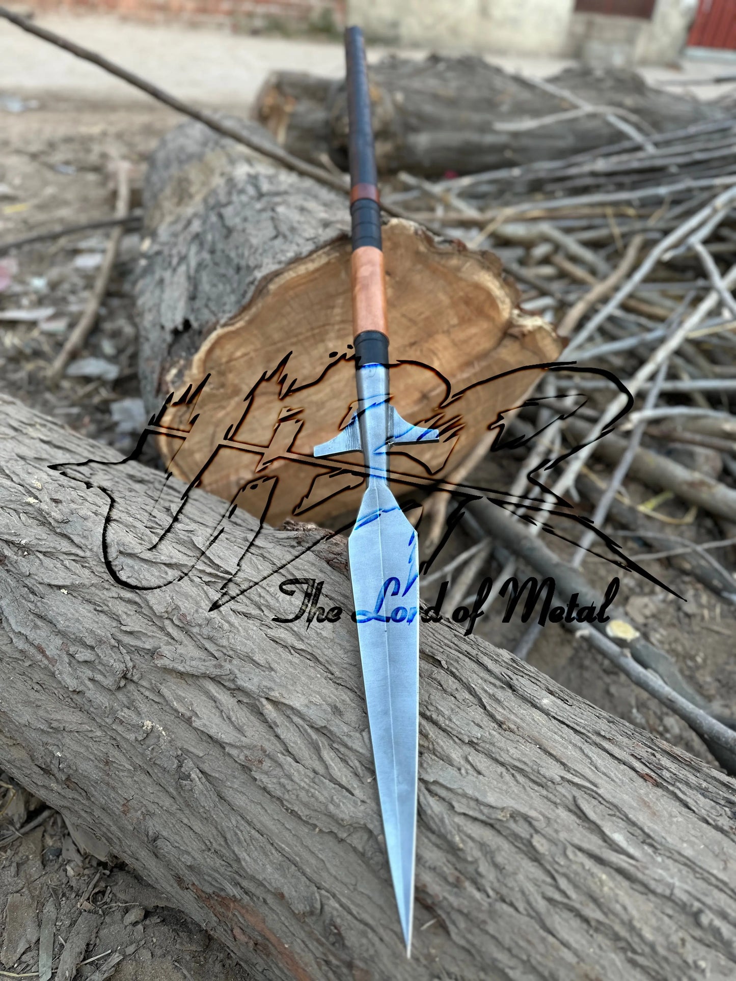 38" Hand-Forged Boar Hunting Spear | Carbon Steel Outdoor Collectible Hunting Spears