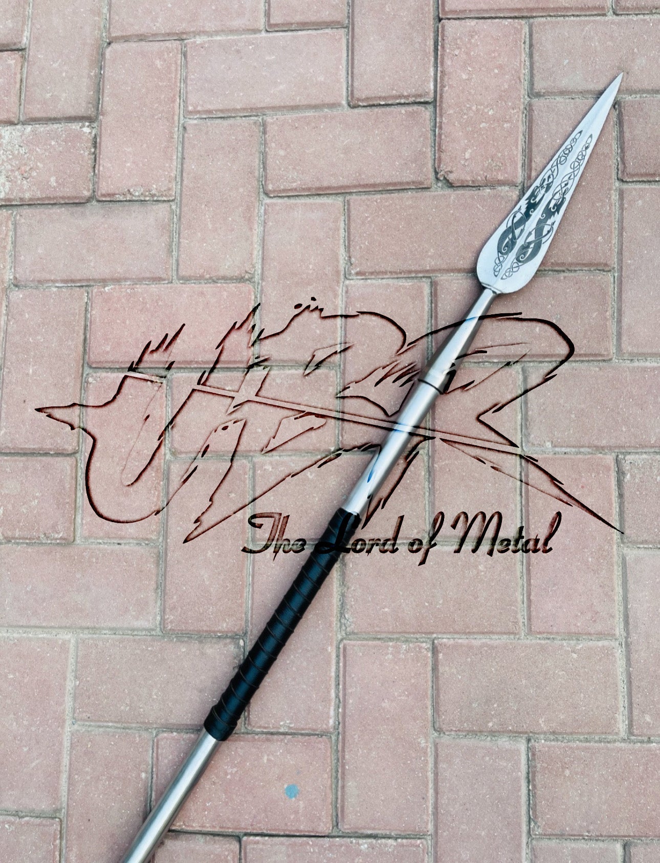 72" Hand-Forged Pattern Steel Hunting Spear | Long Shaft Collectible Outdoor Spear Hunting Spears