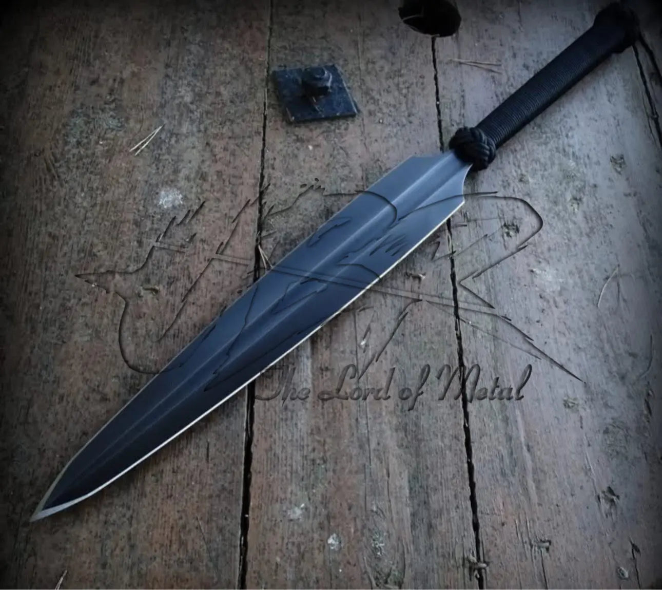 38" Hand-Forged Carbon Steel Spear | Double-Edged Blade with Wrapped Grip Hunting Spears