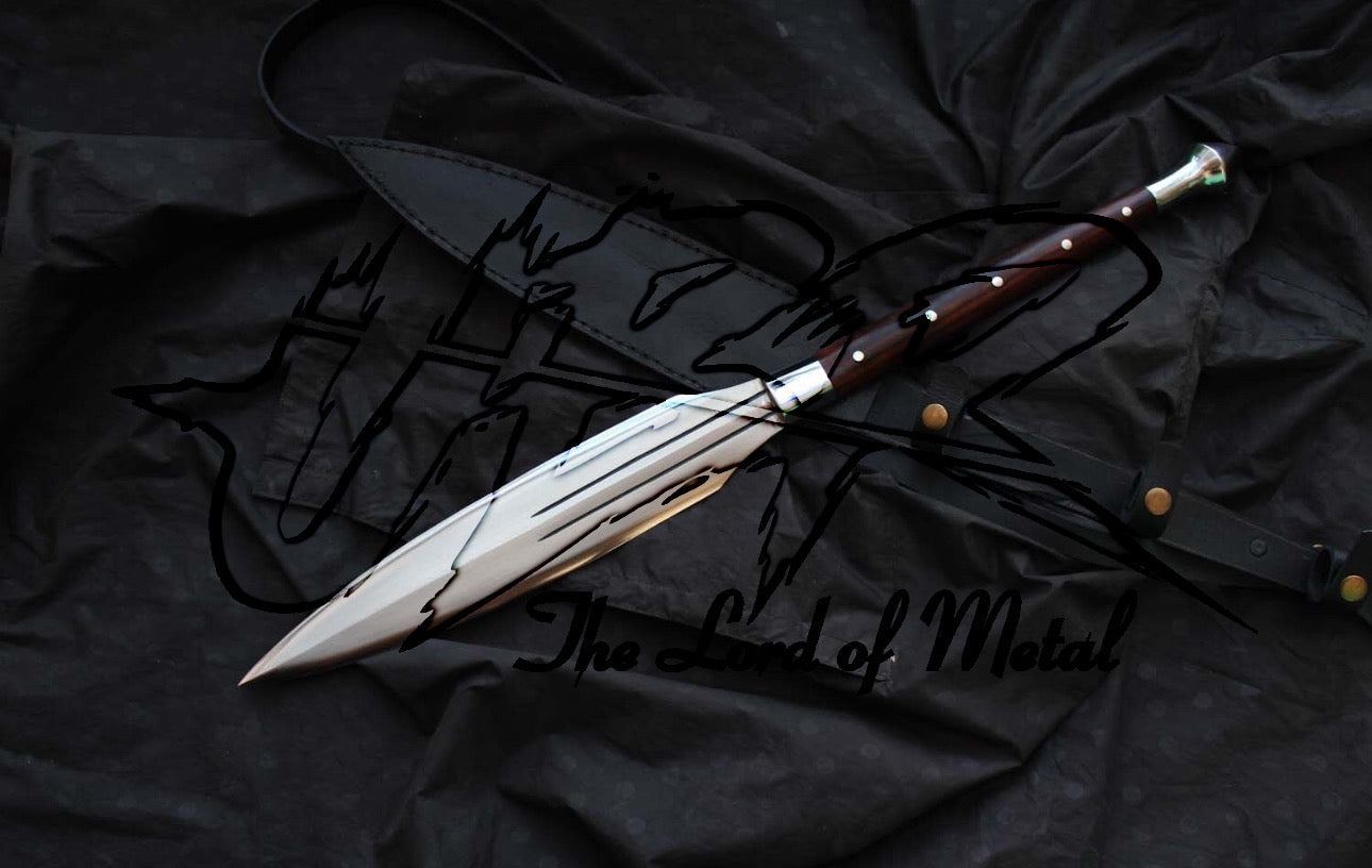 36" Greek Dory Spear with Polished Leaf Blade and Wooden Shaft Hunting Spears