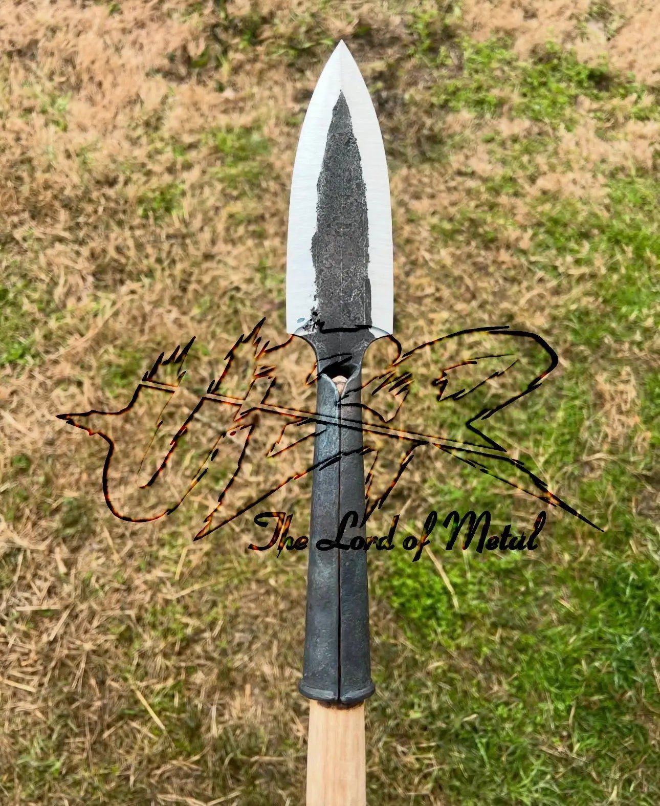 38" Boar Hunting Spear | Hand-Forged Carbon Steel Tip with Rustic Shaft Hunting Spears