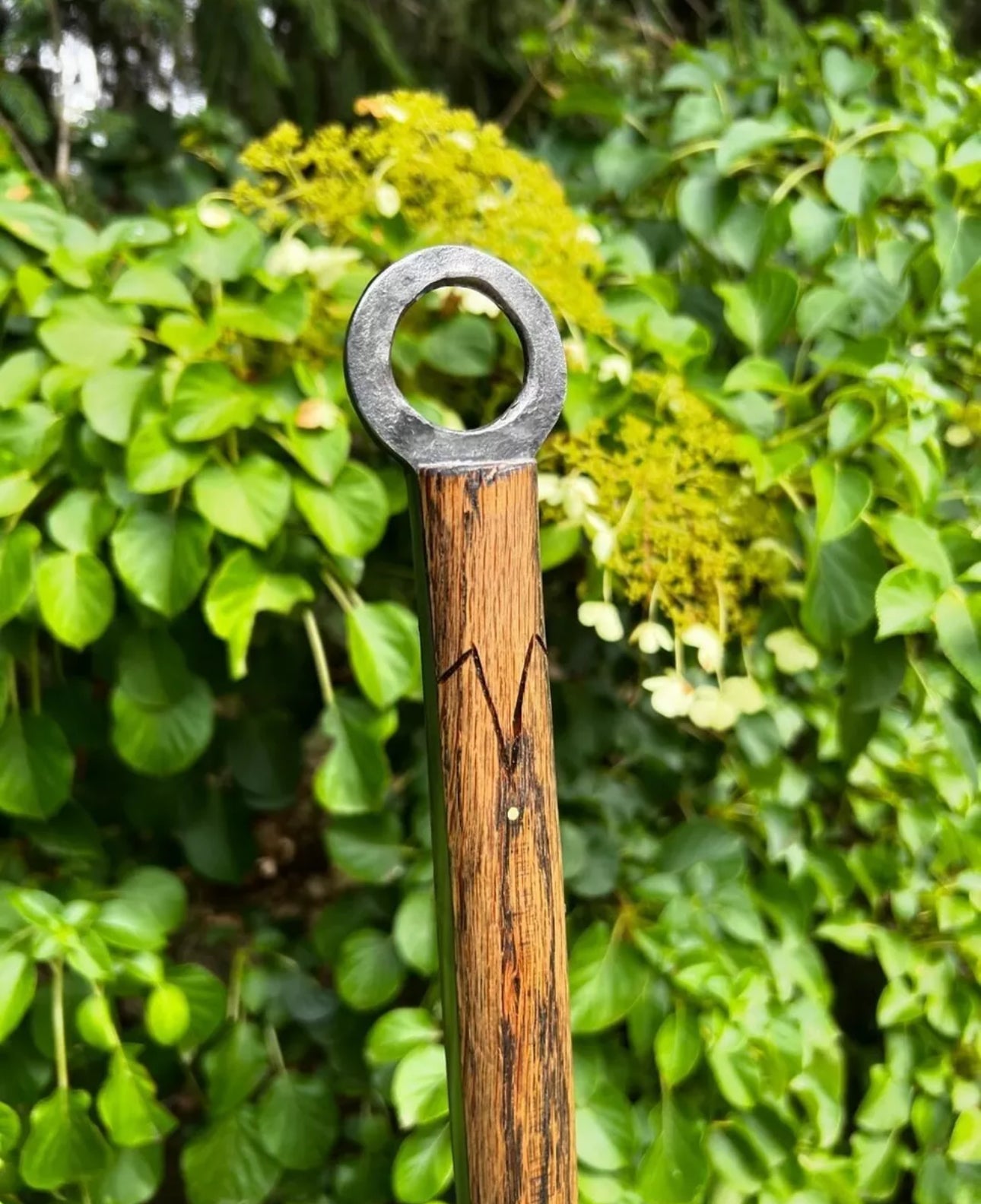 40" Hand-Forged Leaf-Shaped Hunting Spear – Medieval & Tribal Style Collectible with Wooden Shaft Hunting Spears