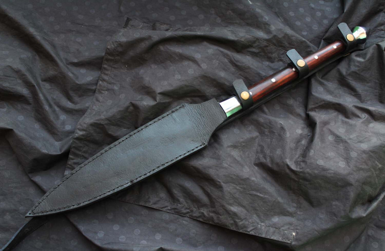 36" Greek Dory Spear with Polished Leaf Blade and Wooden Shaft Hunting Spears