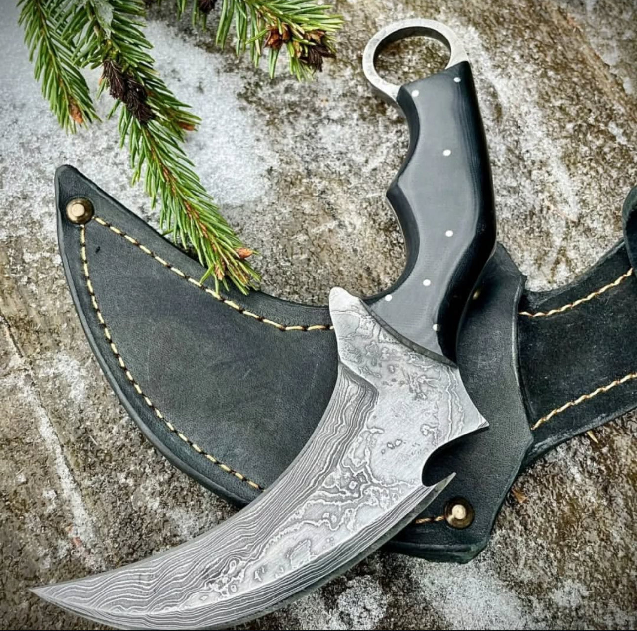 Damascus Steel Karambit Knife