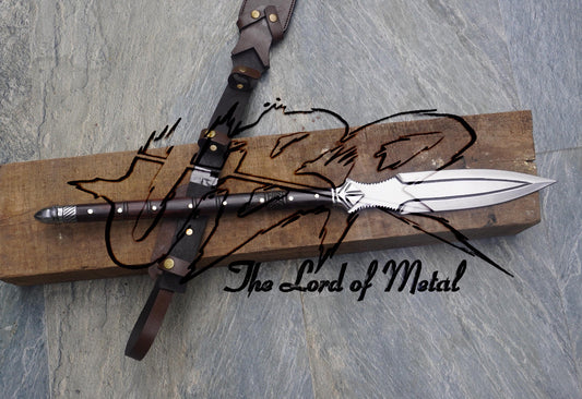 36" Aquaman Atlantean Spear Replica with Ornate Double-Edged Blade Hunting Spears