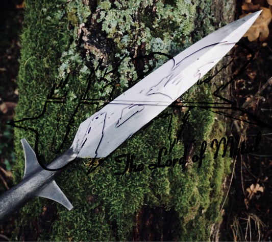 Hand-Forged Boar Hunting Spearhead with Side Lugs | Collectible Outdoor Steel Tip Hunting Spears