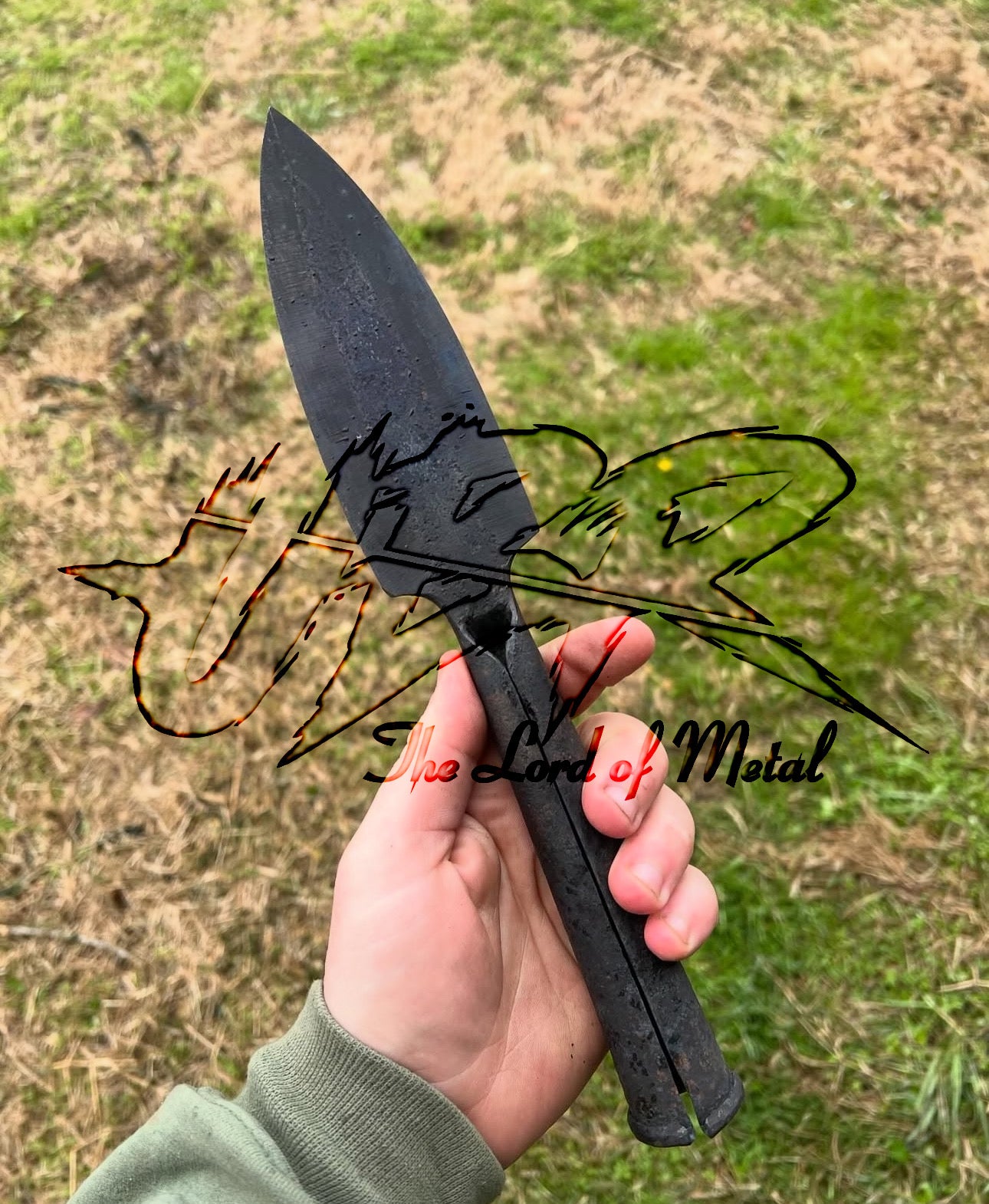 Boar Hunting Spear Head | Hand-Forged Carbon Steel Spear Tip Collectible