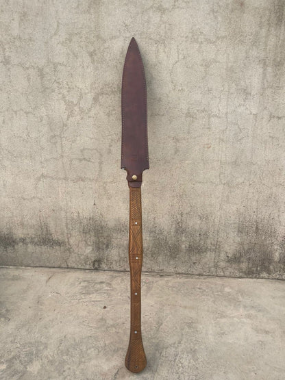 38" Stainless Steel Hunting Spear Mirror Polished Blade | Outdoor Spear Hunting Spears