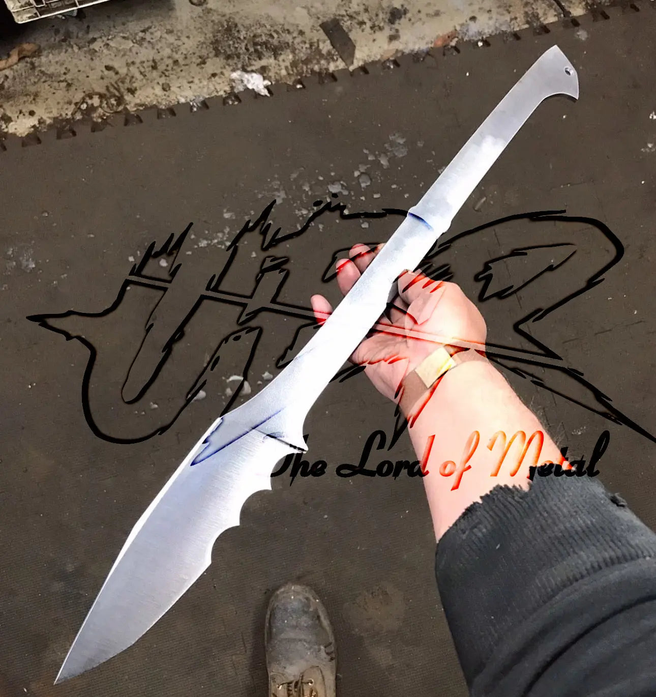 28" Blank Spear Blade | Hand-Forged Carbon Steel Tip for Custom Spear Making