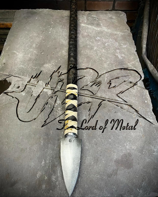 36" Zulu Iklwa Spear with Leaf-Shaped Blade and Wrapped Shaft Hunting Spears