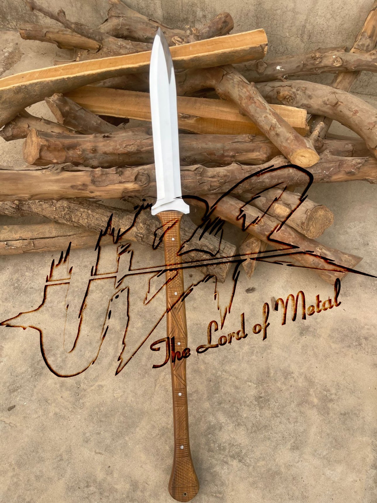 38" Stainless Steel Hunting Spear Mirror Polished Blade | Outdoor Spear Hunting Spears