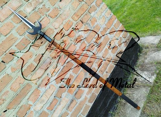 Hand-Forged Trident Spear with Hardwood Shaft | Decorative Collectible Spearhead