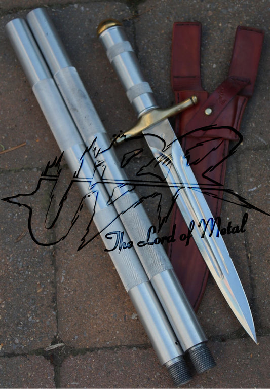 62" Hog Hunting Spear – Carbon Steel Blade with Silver Shaft 