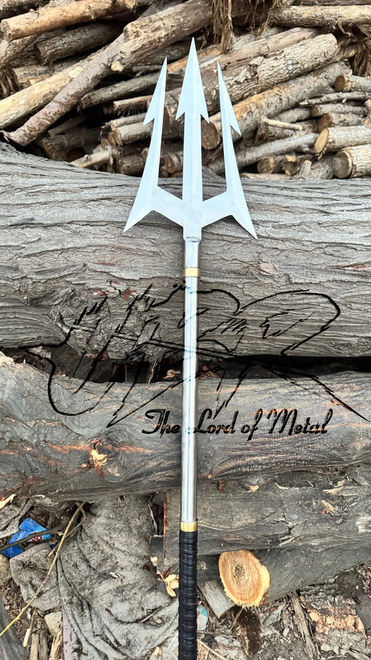 62" Shiva Trident Spear | Hand-Forged Triple Blade Steel Trishul Collectible Hunting Spears