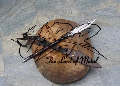 36" Aquaman Atlantean Spear Replica with Ornate Double-Edged Blade Hunting Spears