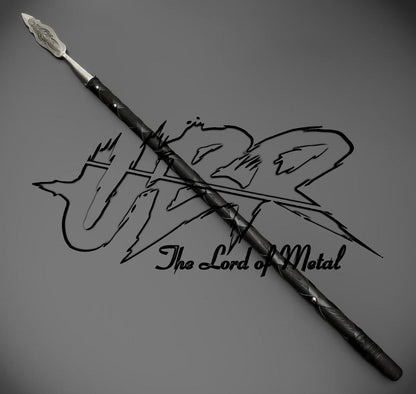38" Elven-Inspired Spear with Engraved Blade | Decorative Fantasy Display Spear Hunting Spears