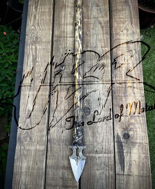 26" Hand-Forged Thrust Spear with Burned Ash Shaft | Decorative Collectible Display Spear Hunting Spears