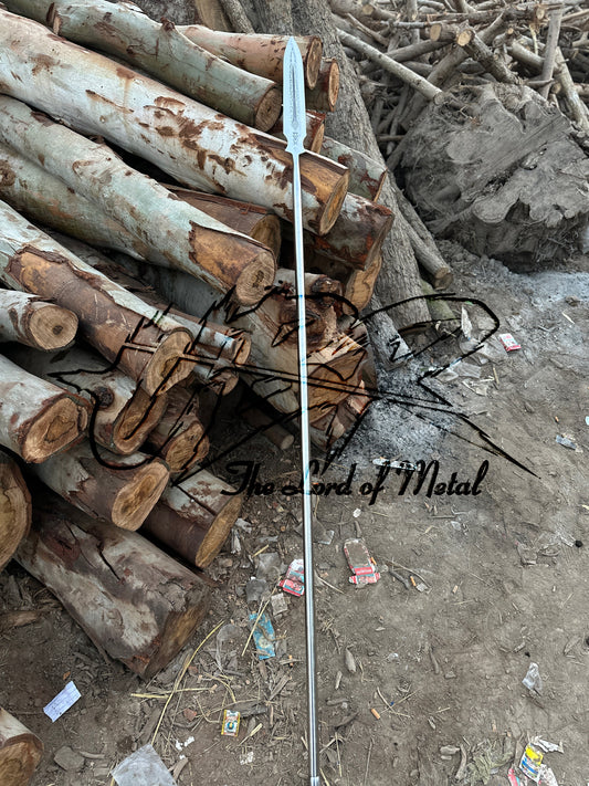 72" Hand-Forged Pole Spear with Etched Blade | Collectible Outdoor Hunting Spear Hunting Spears