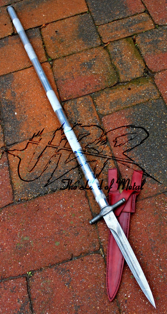 62" Medieval Boar Hunting Spear with Damascus Blade and Steel Shaft | Collectible Outdoor Gear Hunting Spears