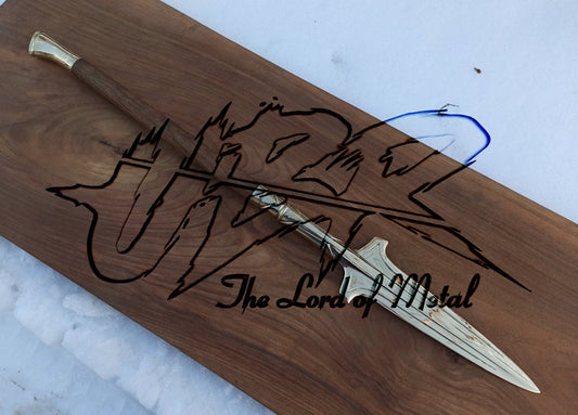 Hellboy Spear of Destiny Replica with Ornate Blade and Wooden Shaft Hunting Spears