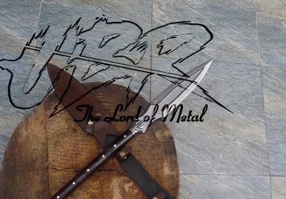 36" Aquaman Atlantean Spear Replica with Ornate Double-Edged Blade Hunting Spears