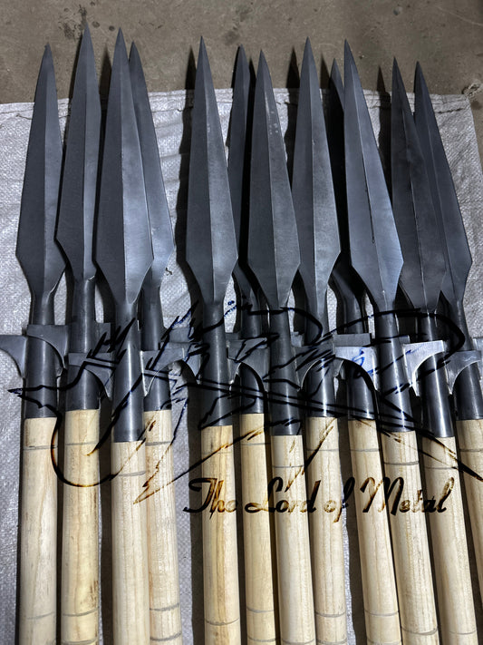 Lot of 15 Boar Hunting Spears | Hardwood Shaft | Outdoor Set Hunting Spears