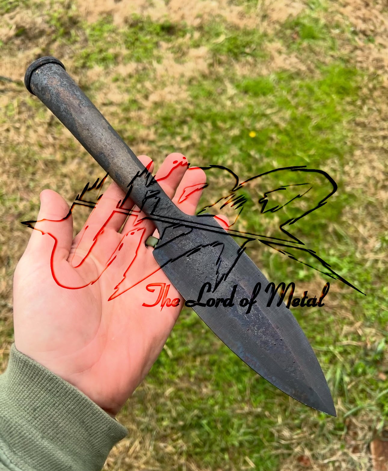 Boar Hunting Spear Head | Hand-Forged Carbon Steel Spear Tip Collectible