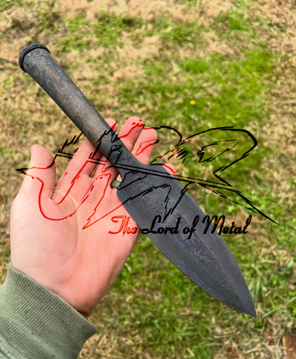 Boar Hunting Spear Head | Hand-Forged Carbon Steel Spear Tip Collectible