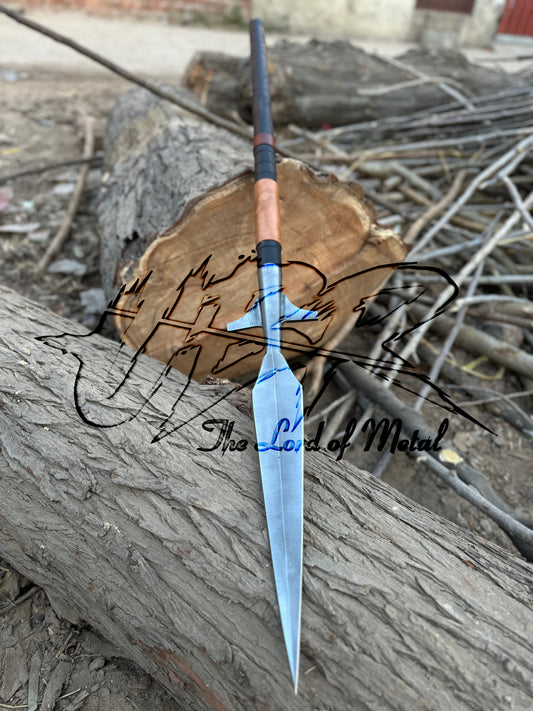 38" Hand-Forged Boar Hunting Spear | Carbon Steel Outdoor Collectible