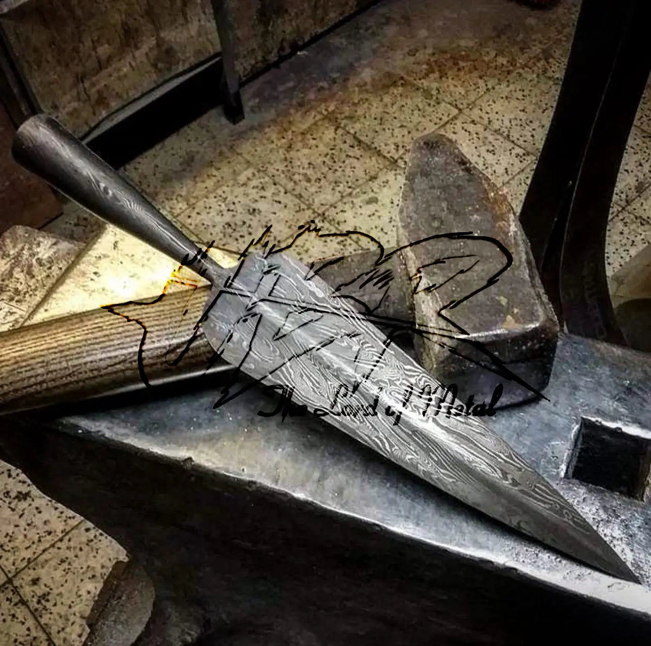 Damascus Steel Spear Head | Hand-Forged Collectible Tribal Spear Tip