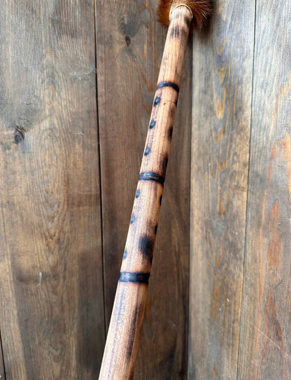 38" Hand-Forged Tribal Spear with Leather Wrap | Outdoor Heritage Pole Hunting Spears
