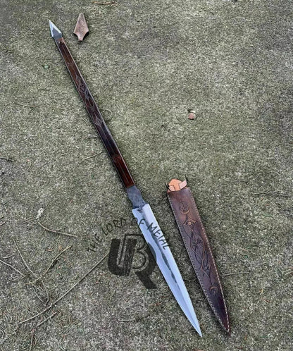 Zulu Spear with Tribal Shaft Design | Collectible Isijula Inspired Piece Hunting Spears