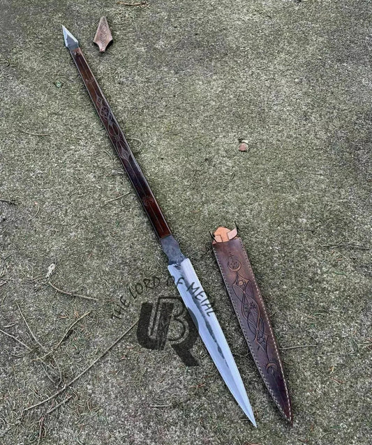 Zulu Spear with Tribal Shaft Design | Collectible Isijula Inspired Piece Hunting Spears