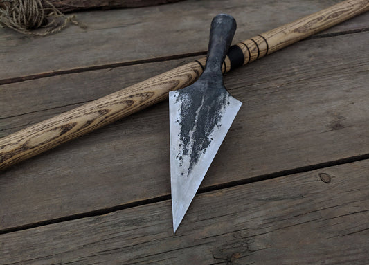 38' tribal Hunting Spear with Carbon steel Blade | Outdoor Collectible